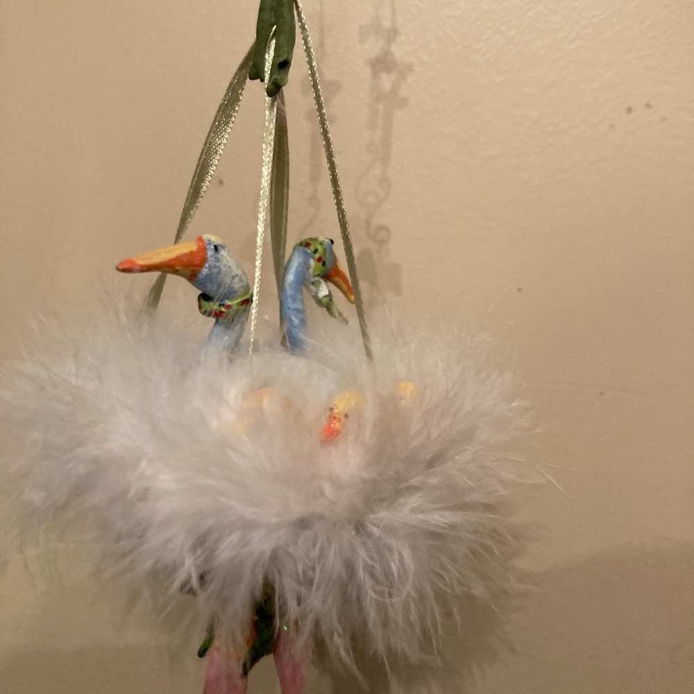 Patience Brewster Krinkles Seven Swans Ornament • Dept 56 • w/ Box